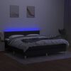 vidaXL &Kappa;&rho;&epsilon;&beta;ά&tau;&iota; Boxspring &mu;&epsilon; &Sigma;&tau;&rho;ώ&mu;&alpha; & LED &Mu;&alpha;ύ&rho;&omicron; 180x200 &epsilon;&kappa;. &Upsilon;&phi;&alpha;&sigma;&mu;ά&tau;&iota;&nu;&omicron;