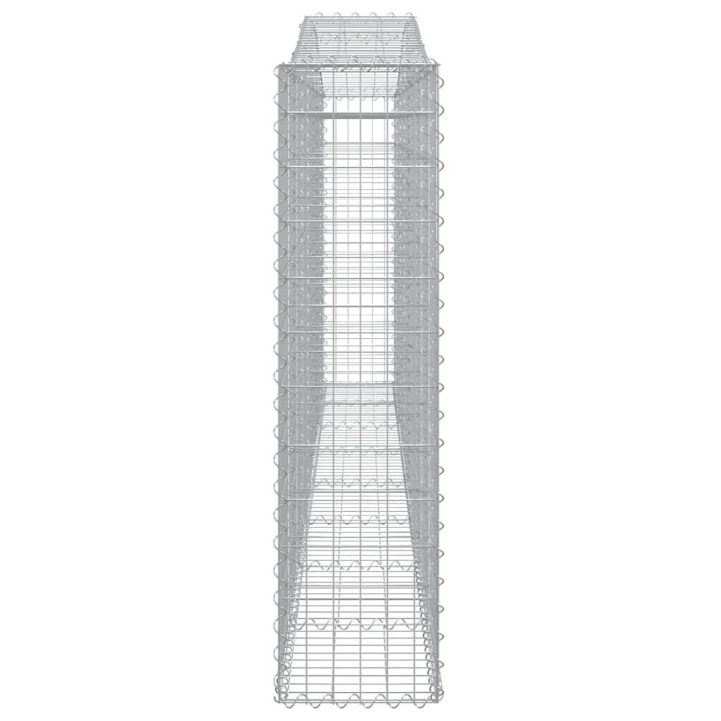 vidaXL Συρματοκιβώτια Τοξωτά 8 τεμ. 400x30x120/140 εκ. Γαλβαν. Ατσάλι