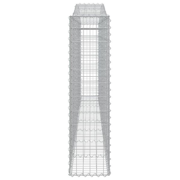 vidaXL Συρματοκιβώτια Τοξωτά 8 τεμ. 400x30x120/140 εκ. Γαλβαν. Ατσάλι