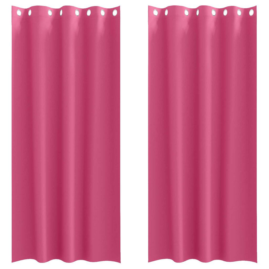 vidaXL Κουρτίνες 2 pcs Φωτεινό Ροζ 260 x 140 εκ. Πολυεστέρας