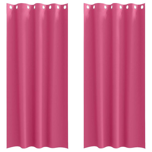 vidaXL Κουρτίνες 2 pcs Φωτεινό Ροζ 260 x 140 εκ. Πολυεστέρας