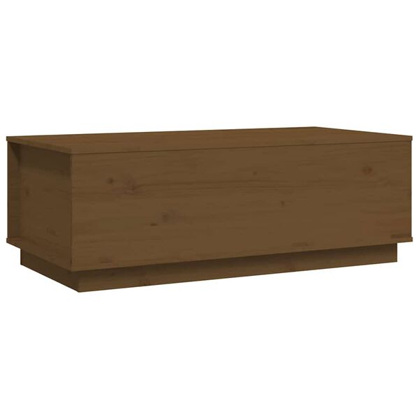 vidaXL Τραπεζάκι Σαλονιού Καφέ Μελί 100x50x35 εκ. Μασίφ Ξύλο Πεύκου
