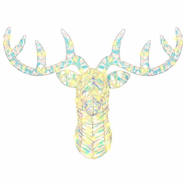 vidaXL Έλκηθρο με Ελάφια με 140 LED Θερμό λευκό 60 cm PET