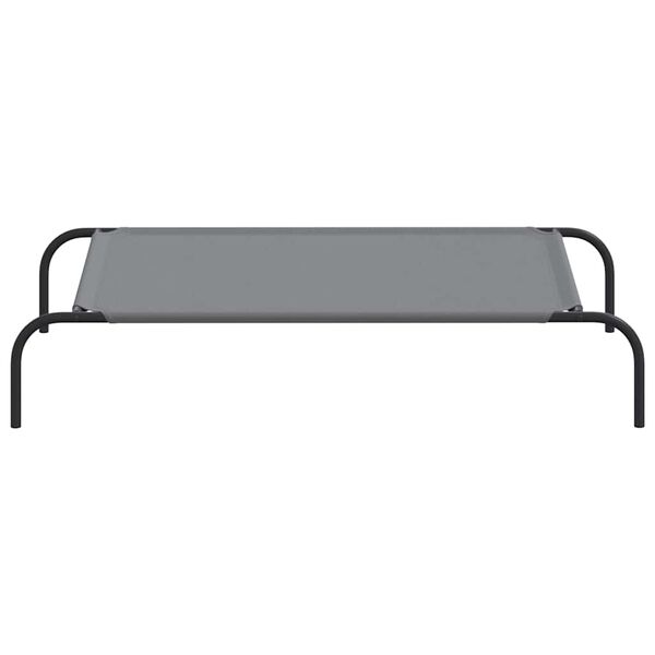 vidaXL Ανυψωμένο κρεβάτι σκύλου γκρι 110x65x20 cm ύφασμα Οξφόρδης