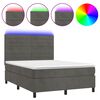 vidaXL &Kappa;&rho;&epsilon;&beta;ά&tau;&iota; Boxspring &mu;&epsilon; &Sigma;&tau;&rho;ώ&mu;&alpha; & LED &Sigma;&kappa;. &Gamma;&kappa;&rho;&iota; 140x200&epsilon;&kappa;. &Beta;&epsilon;&lambda;&omicron;ύ&delta;&iota;&nu;&omicron;