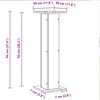 vidaXL Βάσεις Ηχείων 2 pcs Μαύρη δρυς 30 x 30 x 95 cm