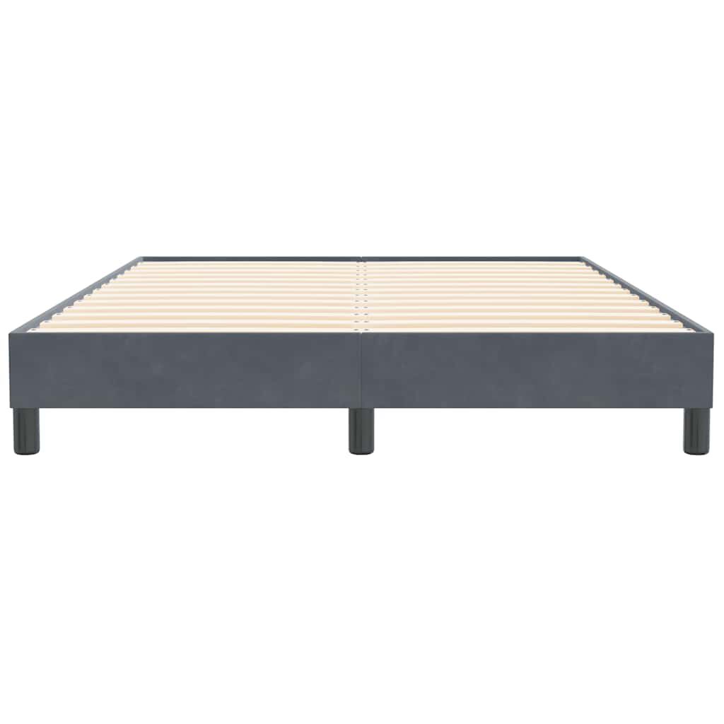 vidaXL Box Spring Κρεβάτι χωρίς στρώμα Σκούρο γκρι Βελούδινο