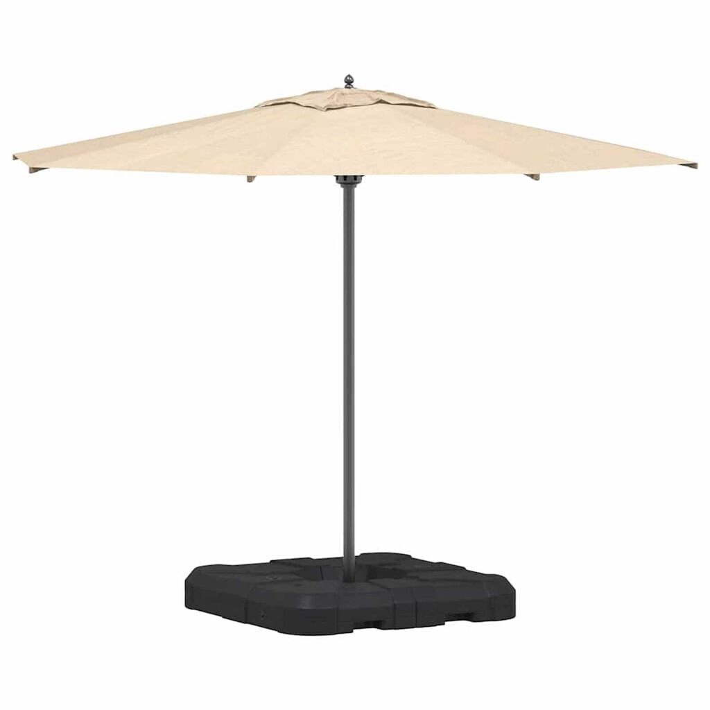 vidaXL Σετ Βάσης Ομπρέλας 2 pcs Μαύρο 88.5 x 88.5 x 12 εκ. Πλαστικό