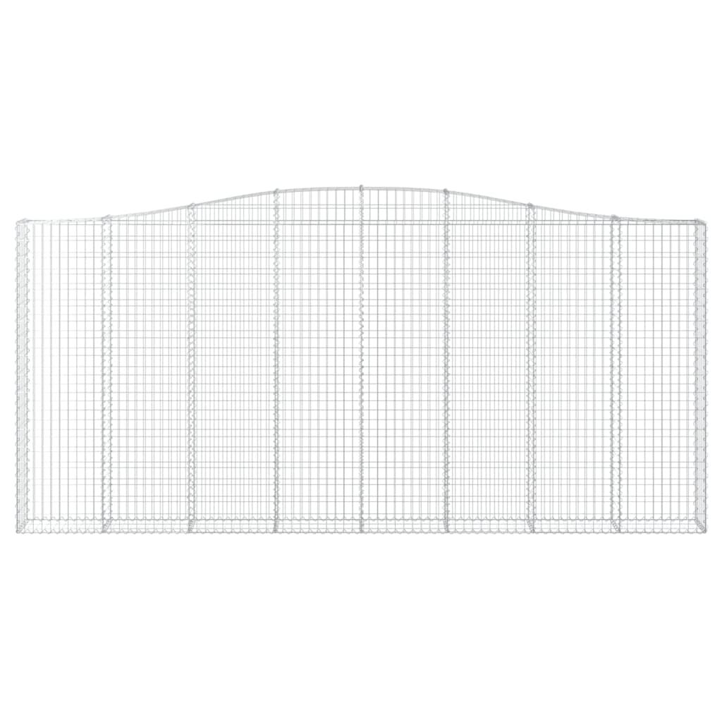 vidaXL Συρματοκιβώτια Τοξωτά 4 τεμ. 400x30x180/200 εκ. Γαλβαν. Ατσάλι