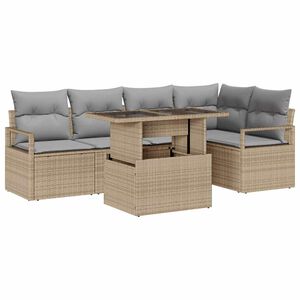 vidaXL &Sigma;&epsilon;&tau; &Kappa;&alpha;&nu;&alpha;&pi;έ &Kappa;ή&pi;&omicron;&upsilon; 6 pcs &Mu;&pi;έ&zeta; &kappa;&alpha;&iota; &Alpha;&nu;&omicron;&iota;&chi;&tau;ό &Gamma;&kappa;&rho;&iota; &sigma;&upsilon;&nu;&theta;&epsilon;&tau;&iota;&kappa;ό &rho;&alpha;&tau;ά&nu;