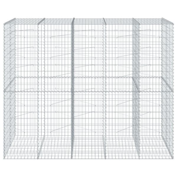 vidaXL Συρματοκιβώτιο με Κάλυμμα 250x100x200εκ από Γαλβανισμένο Χάλυβα