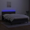 vidaXL &Kappa;&rho;&epsilon;&beta;ά&tau;&iota; Boxspring &mu;&epsilon; &Sigma;&tau;&rho;ώ&mu;&alpha; & LED &Mu;&alpha;ύ&rho;&omicron; 140x200 &epsilon;&kappa;. &Upsilon;&phi;&alpha;&sigma;&mu;ά&tau;&iota;&nu;&omicron;