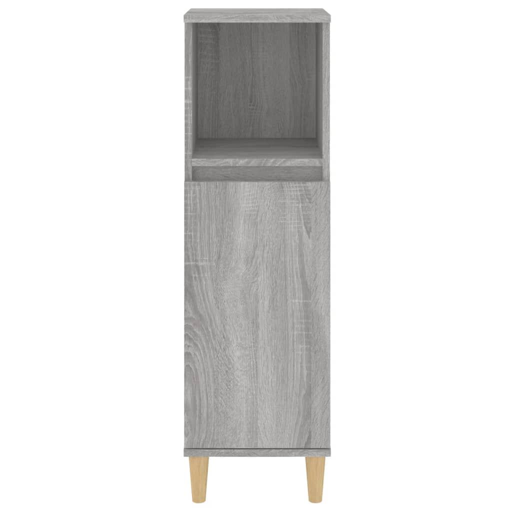 vidaXL Ντουλάπι Μπάνιου Γκρι Sonoma 30x30x100 εκ. Επεξεργασμένο Ξύλο