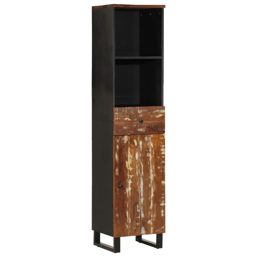 vidaXL Ντουλάπι Μπάνιου 38 x 33 x 160 εκ. από Μασίφ Ανακυκλωμένο Ξύλο