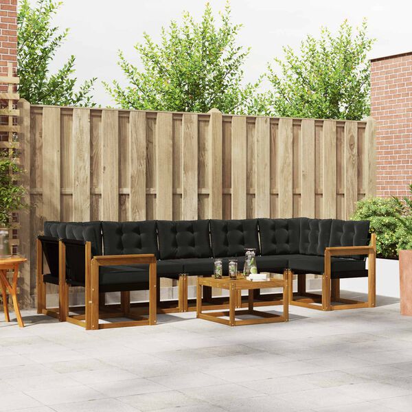 vidaXL &Sigma;&epsilon;&iota;&rho;ά &Kappa;&alpha;&nu;&alpha;&pi;έ &Epsilon;&xi;&omega;&tau;&epsilon;&rho;&iota;&kappa;&omicron;ύ &mu;&epsilon; &mu;&alpha;&xi;&iota;&lambda;ά&rho;&iota; 8 pcs &Phi;&upsilon;&sigma;&iota;&kappa;ό &kappa;&alpha;&iota; &Mu;&alpha;ύ&rho;&omicron;