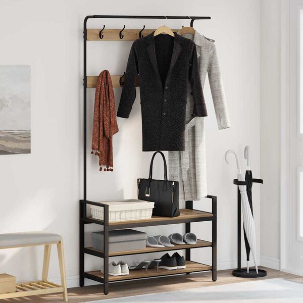 vidaXL &Kappa;&rho;&epsilon;&mu;ά&sigma;&tau;&rho;&alpha; Artisan Oak 95 x 34 x 184 &epsilon;&kappa; &Epsilon;&pi;&epsilon;&xi;&epsilon;&rho;&gamma;&alpha;&sigma;&mu;έ&nu;&omicron; &xi;ύ&lambda;&omicron;