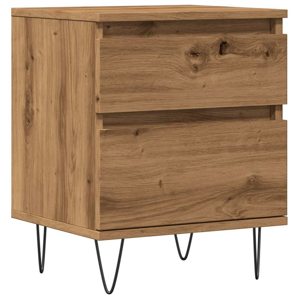 vidaXL Κομοδίνο τεχνίτης Δρυς 40x35x50 εκ. από Επεξεργασμένο Ξύλο