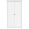 vidaXL Ντουλάπα BODO Λευκή 99x53,5x173 εκ. από Μασίφ Ξύλο Πεύκου