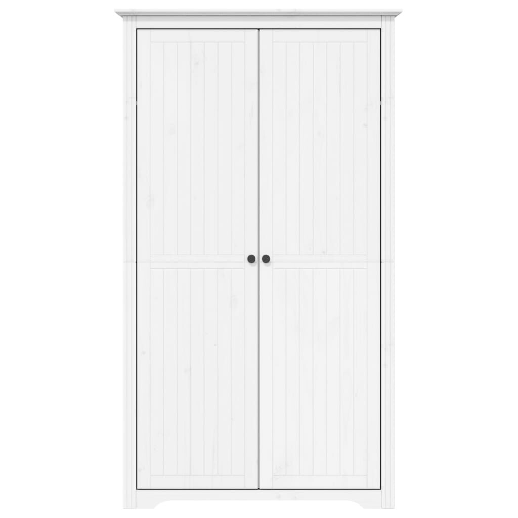 vidaXL Ντουλάπα BODO Λευκή 99x53,5x173 εκ. από Μασίφ Ξύλο Πεύκου
