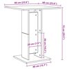 vidaXL Τραπέζι Bistro Γυαλιστερό Λευκό 60 x 60 x 75 εκ. Επεξ. Ξύλο