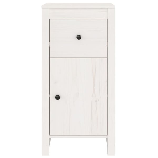 vidaXL Ντουλάπι Λευκό 40x35x80 εκ. από Μασίφ Ξύλο Πεύκου