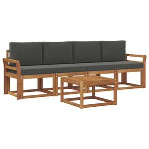 vidaXL &Sigma;&epsilon;&iota;&rho;ά &Kappa;&alpha;&nu;&alpha;&pi;έ &Epsilon;&xi;&omega;&tau;&epsilon;&rho;&iota;&kappa;&omicron;ύ &mu;&epsilon; &mu;&alpha;&xi;&iota;&lambda;ά&rho;&iota; 5 pcs &Phi;&upsilon;&sigma;&iota;&kappa;ό &kappa;&alpha;&iota; &Alpha;&nu;&theta;&rho;&alpha;&kappa;ί