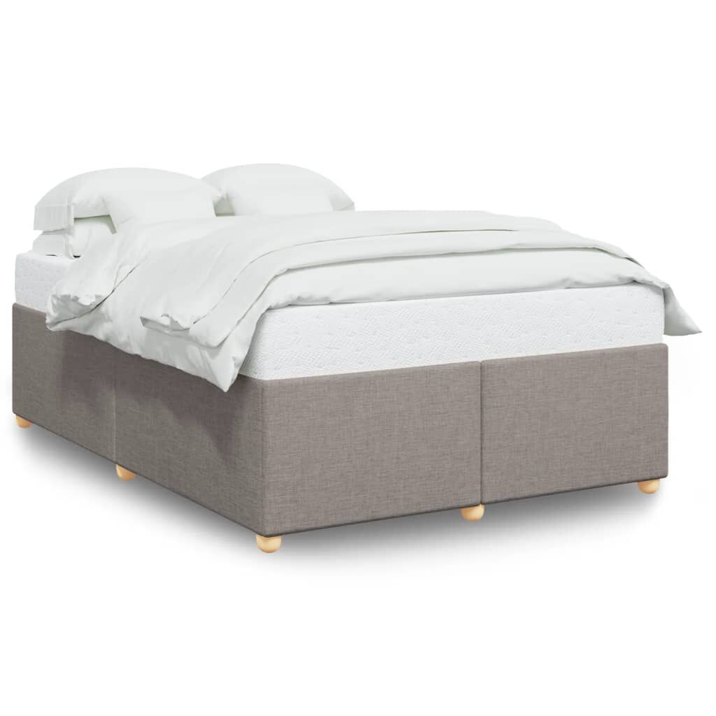 vidaXL Σκελετός Κρεβατιού Χωρίς Στρώμα Taupe 160x200 εκ. Υφασμάτινο