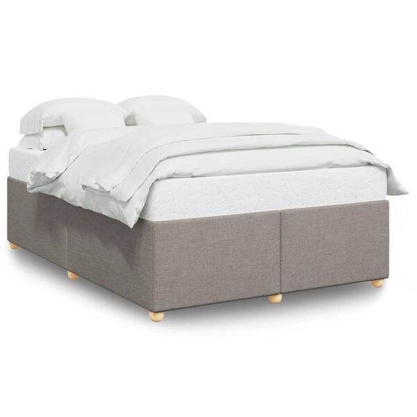 vidaXL Σκελετός Κρεβατιού Χωρίς Στρώμα Taupe 160x200 εκ. Υφασμάτινο