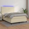 vidaXL &Kappa;&rho;&epsilon;&beta;ά&tau;&iota; Boxspring &mu;&epsilon; &Sigma;&tau;&rho;ώ&mu;&alpha; & LED &Kappa;&rho;&epsilon;&mu; 140x190 &epsilon;&kappa;. &Sigma;&upsilon;&nu;&theta;. &Delta;έ&rho;&mu;&alpha;