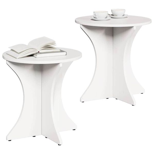 vidaXL Τραπεζάκι σαλονιού 2 pcs Λευκό 46 x 46 x 47 εκ.