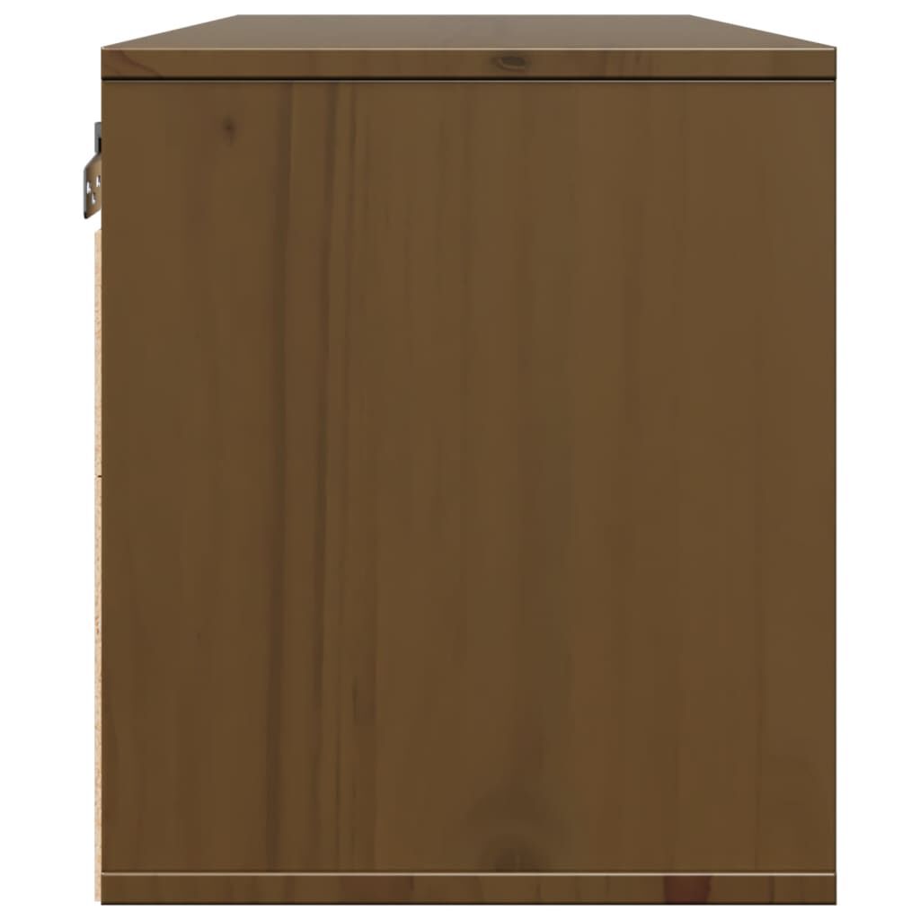 vidaXL Ντουλάπι Τοίχου Καφέ Μελί 80x30x35 εκ. από Μασίφ Ξύλο Πεύκου