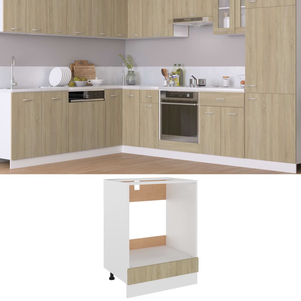 vidaXL Ντουλάπι για Φούρνο Lyon Sonoma Δρυς 60x46x81,5 εκ. Επεξ. Ξύλο