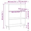 vidaXL Βιβλιοθήκη Γυαλιστερό Λευκό 69,5x32,5x90 εκ. Επεξεργασμένο Ξύλο