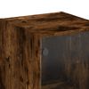 vidaXL Ντουλάπι Καπνιστή Δρυς 35x37x142 εκ. με Γυάλινη Πόρτα
