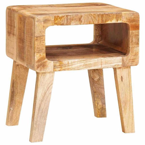 vidaXL Τραπέζια άκρης με ράφι 40 x 32 x 46 εκ Μασίφ ξύλο μάνγκο