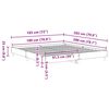vidaXL Πλαίσιο κρεβατιού χωρίς στρώμα 180x200 εκ. Επεξεργασμένο Ξύλο