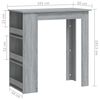 vidaXL Τραπέζι Μπαρ με Ράφια Sonoma Δρυς 102x50x103,5εκ. Επεξεργ. Ξύλο