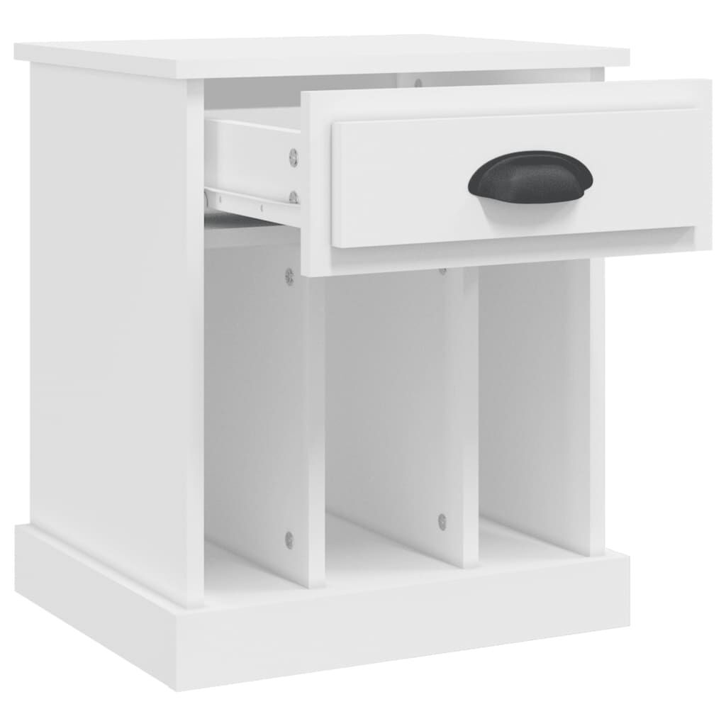 vidaXL Κομοδίνα 2 τεμ. Λευκά 43x36x50 εκ.