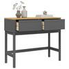 vidaXL Τραπέζι Κονσόλα FLORO Γκρι 89,5x36,5x73 εκ. Μασίφ Ξύλο Πεύκου