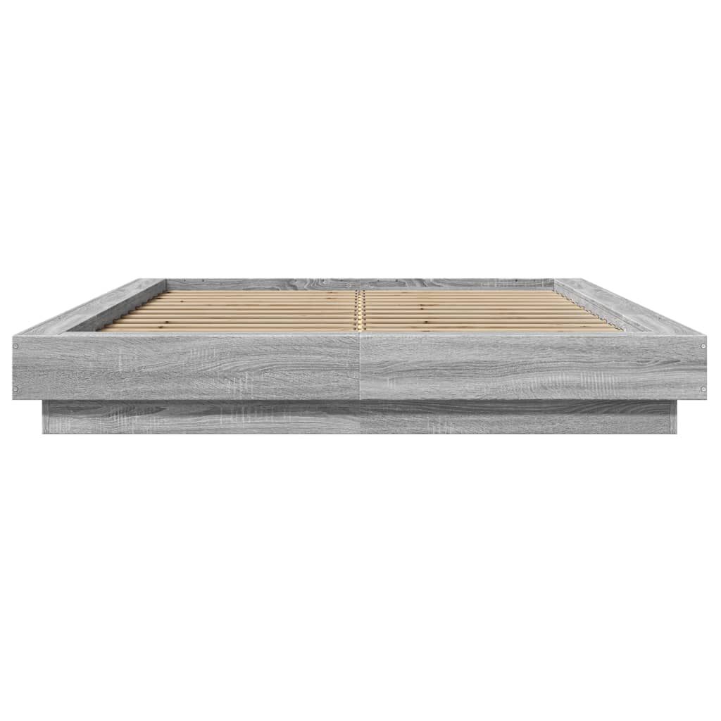 vidaXL Πλαίσιο Κρεβατιού Γκρι Sonoma 140x200 εκ. Επεξεργασμένο Ξύλο