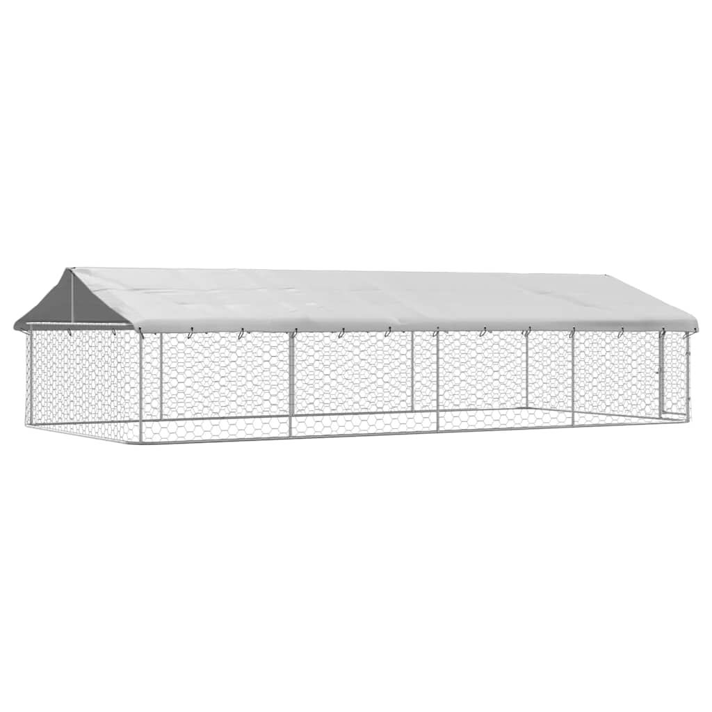 vidaXL Κλουβί Σκύλου Εξωτερικού Χώρου 600 x 300 x 150 εκ. με Στέγαστρο