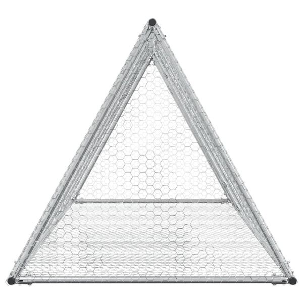 vidaXL Κλουβί Κουνελιών Ασημί 200x105x91 εκ. από Γαλβανισμένο Χάλυβα