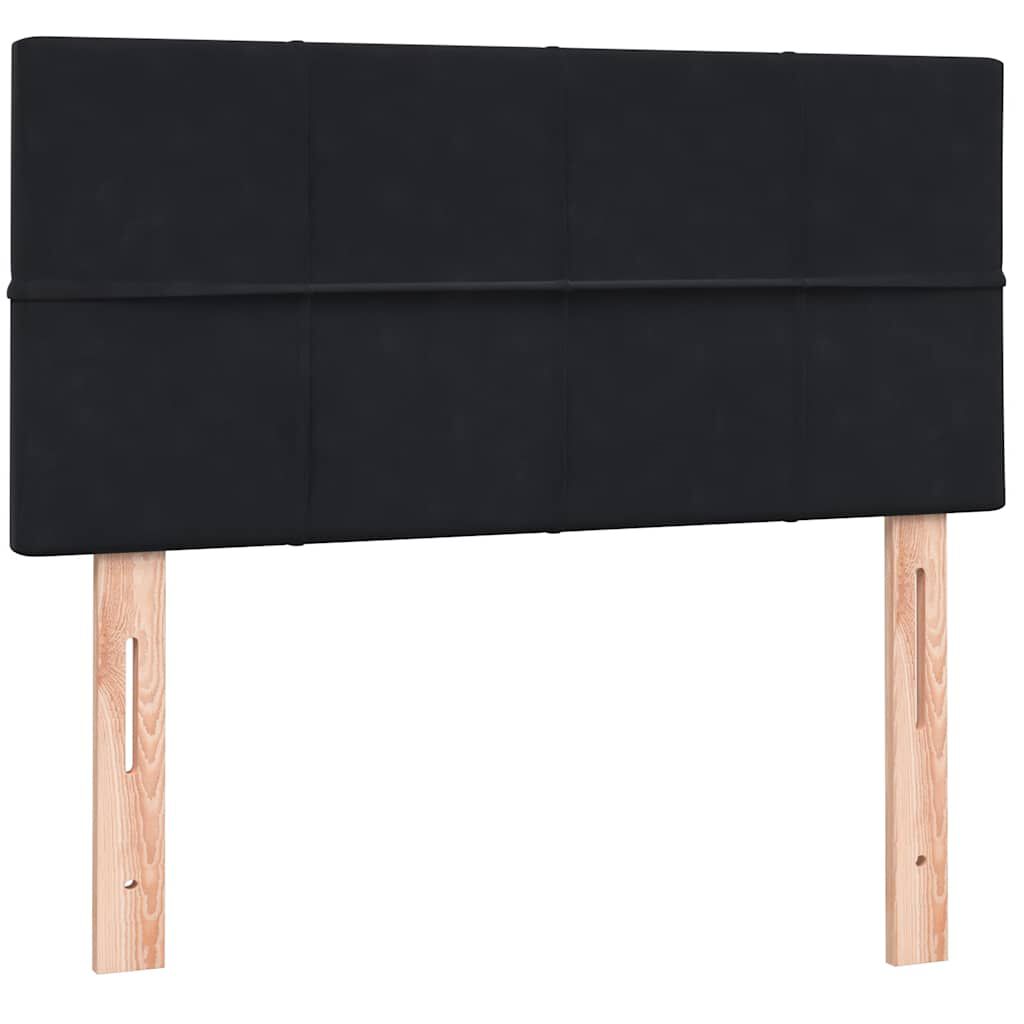 vidaXL Box Spring Κρεβάτι με στρώμα Μαύρο 80x210 εκ. Βελούδινο