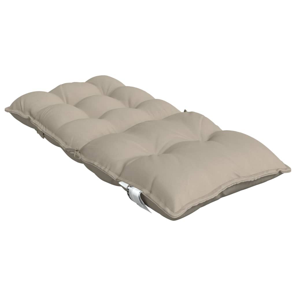 vidaXL Μαξιλάρια Καρέκλας Χαμηλή Πλάτη 4 τεμ. Taupe Ύφασμα Oxford
