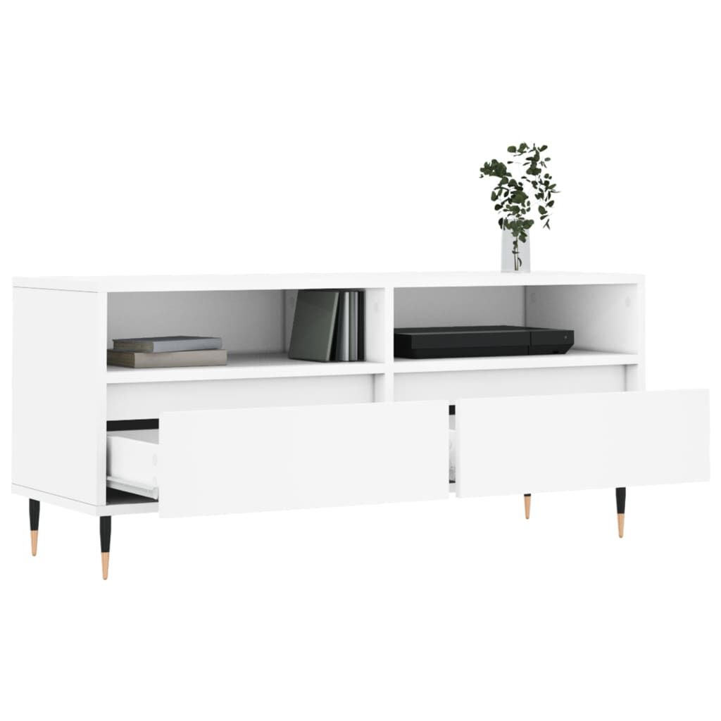 vidaXL Έπιπλο Τηλεόρασης Λευκό 100x34,5x44,5 εκ. Επεξεργασμένο Ξύλο