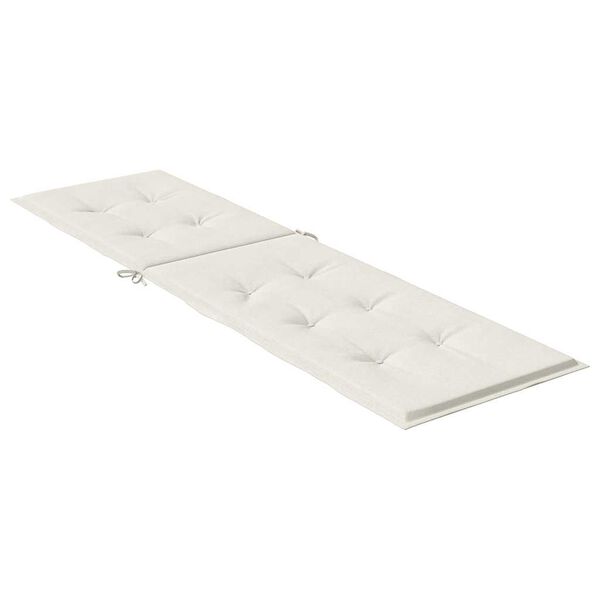 vidaXL Μαξιλάρι Σεζλόνγκ Κρεμ (75+105) x 50 x 4 εκ. Υφασμάτινη