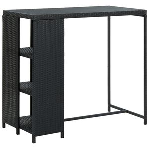 vidaXL &Tau;&rho;&alpha;&pi;έ&zeta;&iota; &Mu;&pi;&alpha;&rho; &mu;&epsilon; &Rho;ά&phi;&iota;&alpha; &Mu;&alpha;ύ&rho;&omicron; 120x60x110 &epsilon;&kappa;. &alpha;&pi;ό &Sigma;&upsilon;&nu;&theta;&epsilon;&tau;&iota;&kappa;ό &Rho;&alpha;&tau;ά&nu;