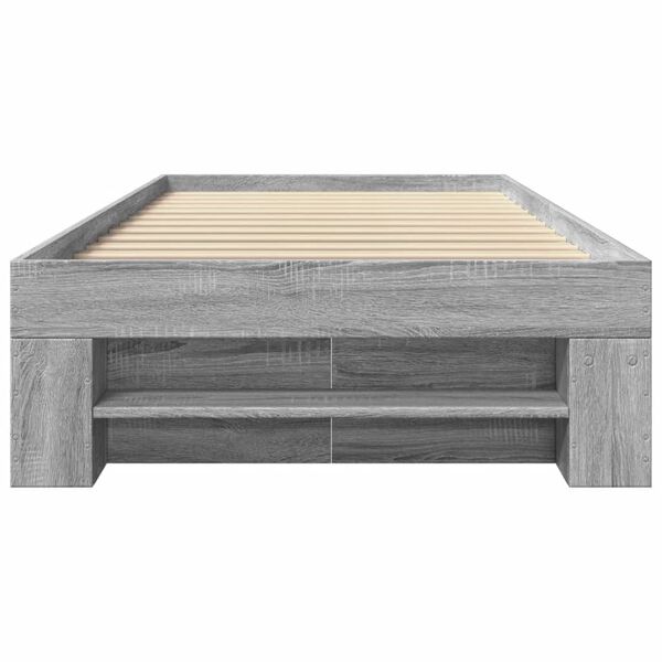 vidaXL Πλαίσιο Κρεβατιού Γκρι Sonoma 75x190 εκ. Επεξεργασμένο Ξύλο