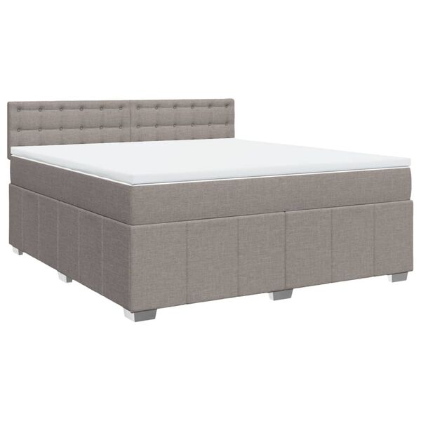 vidaXL &Kappa;&rho;&epsilon;&beta;ά&tau;&iota; Boxspring &mu;&epsilon; &Sigma;&tau;&rho;ώ&mu;&alpha; Taupe 180x200 &epsilon;&kappa;. &Upsilon;&phi;&alpha;&sigma;&mu;ά&tau;&iota;&nu;&omicron;