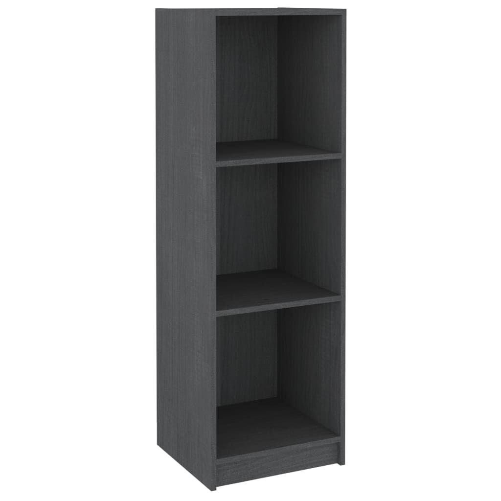 vidaXL Βιβλιοθήκη/Διαχωρ. Χώρου Γκρι 36x33x110 εκ. Μασίφ Ξύλο Πεύκου